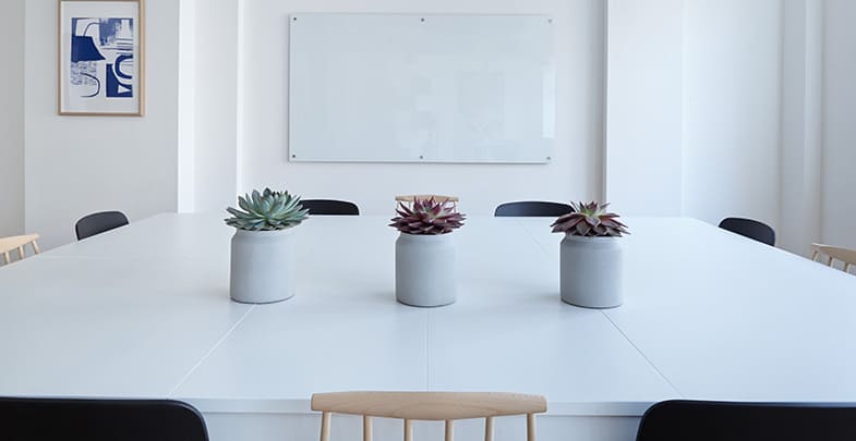 Succulents will brighten up any office.